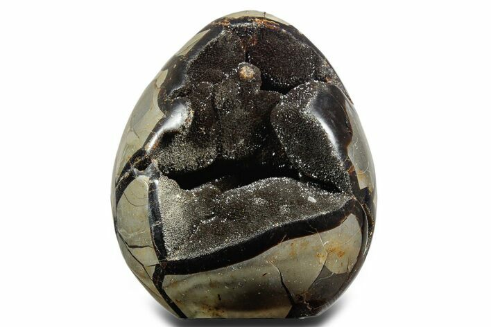 Polished Dragon Egg Septarian Geode - Free-Standing #356158